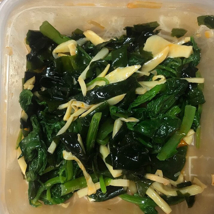 【レンジ調理】小松菜とメンマの和え物